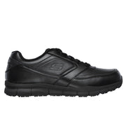 Black shoe on a white background