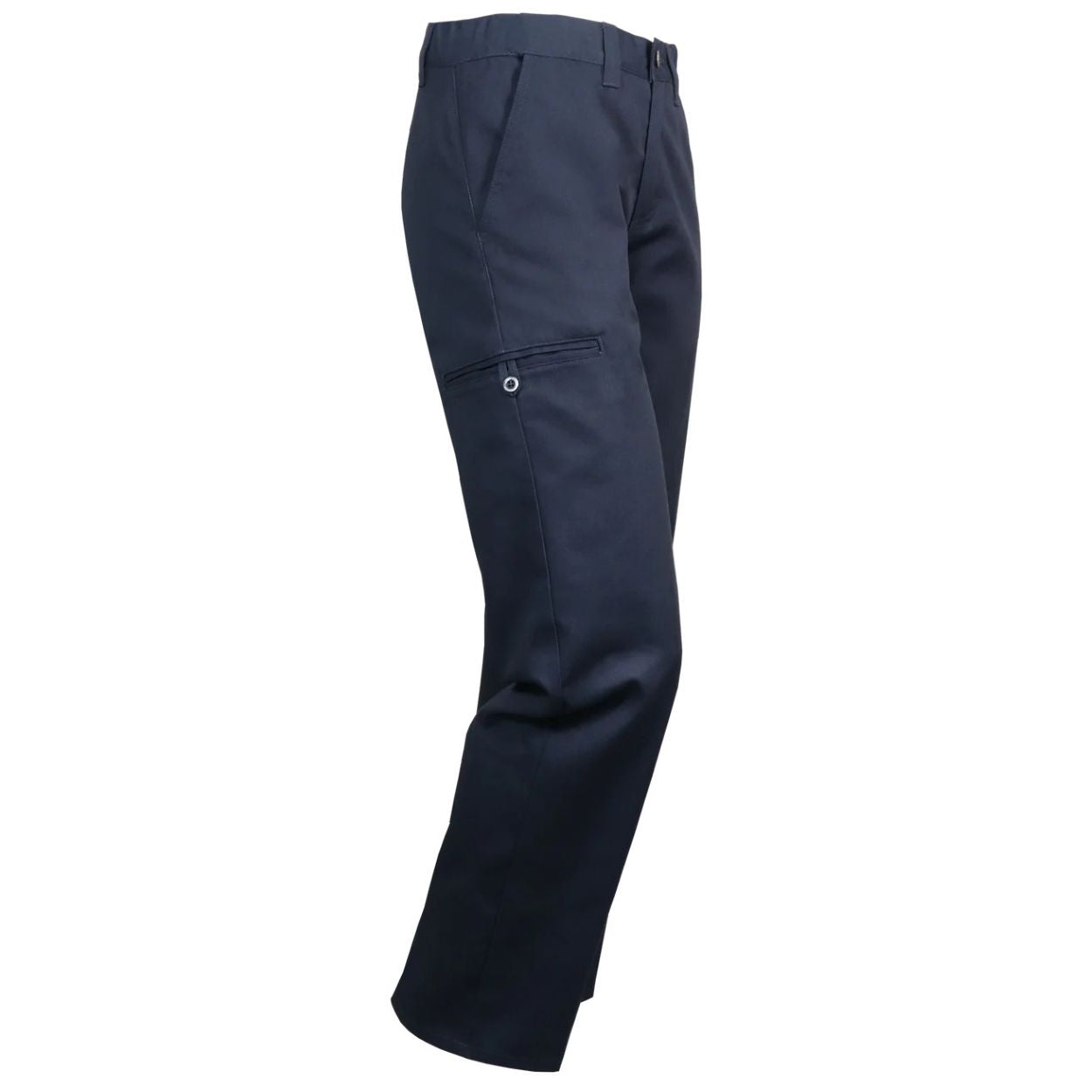 Navy blue pants on a white background