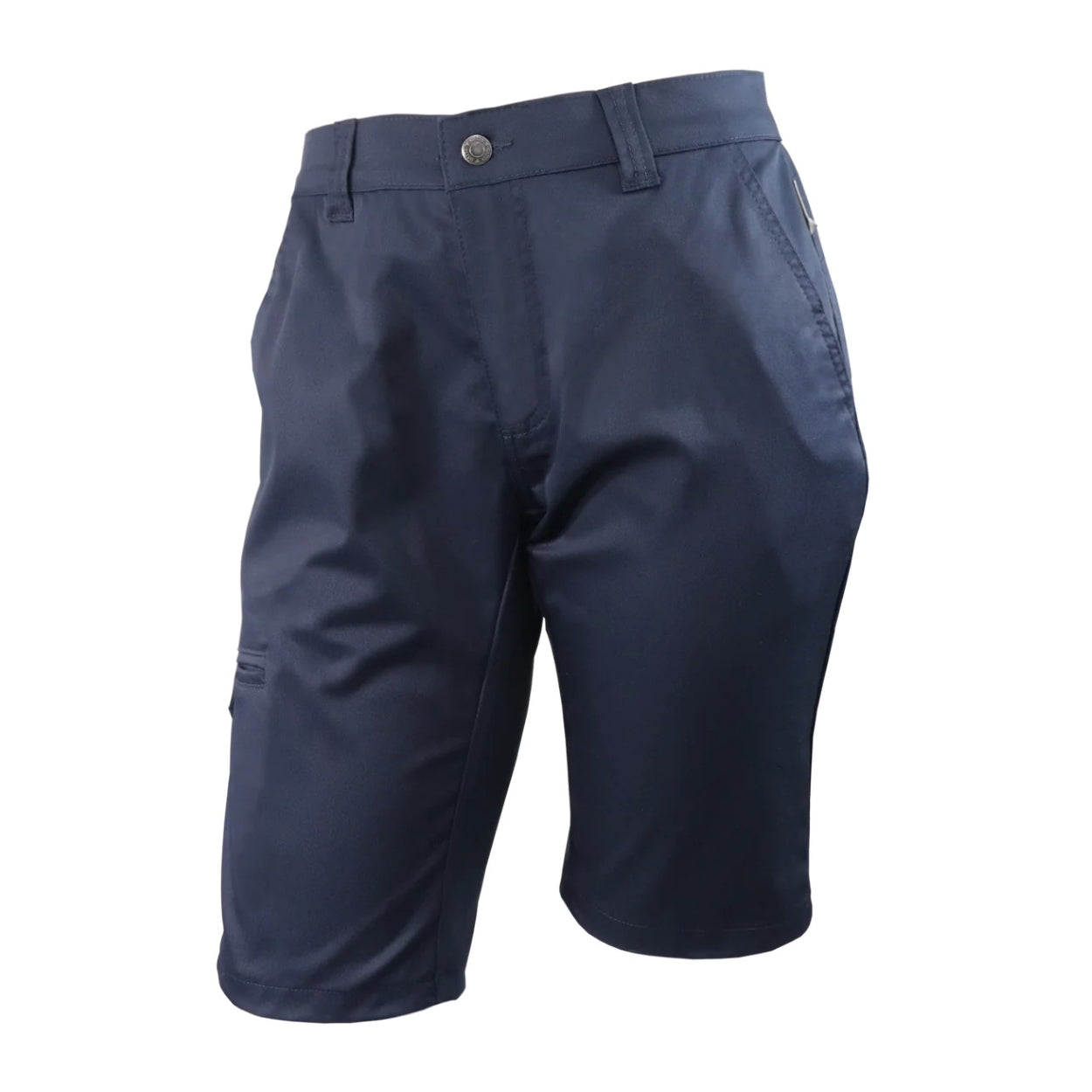 Navy shorts on a white background
