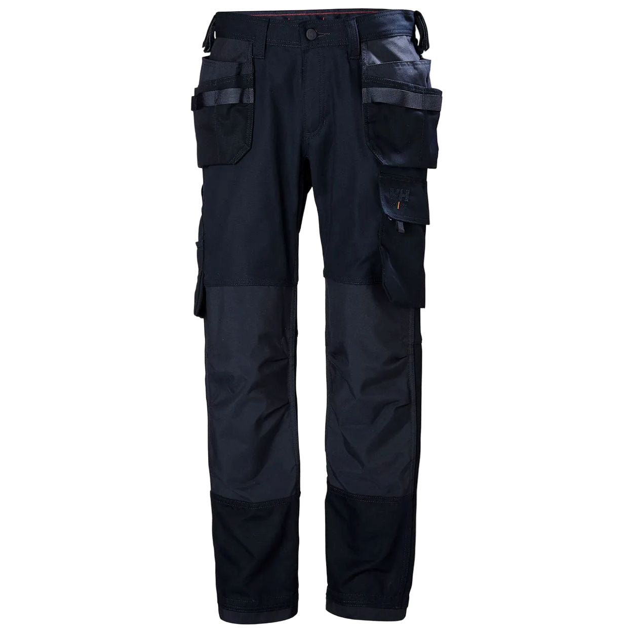 Navy pants on a white background