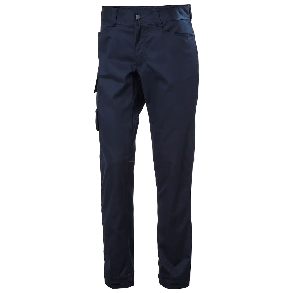 Navy pants on a white background