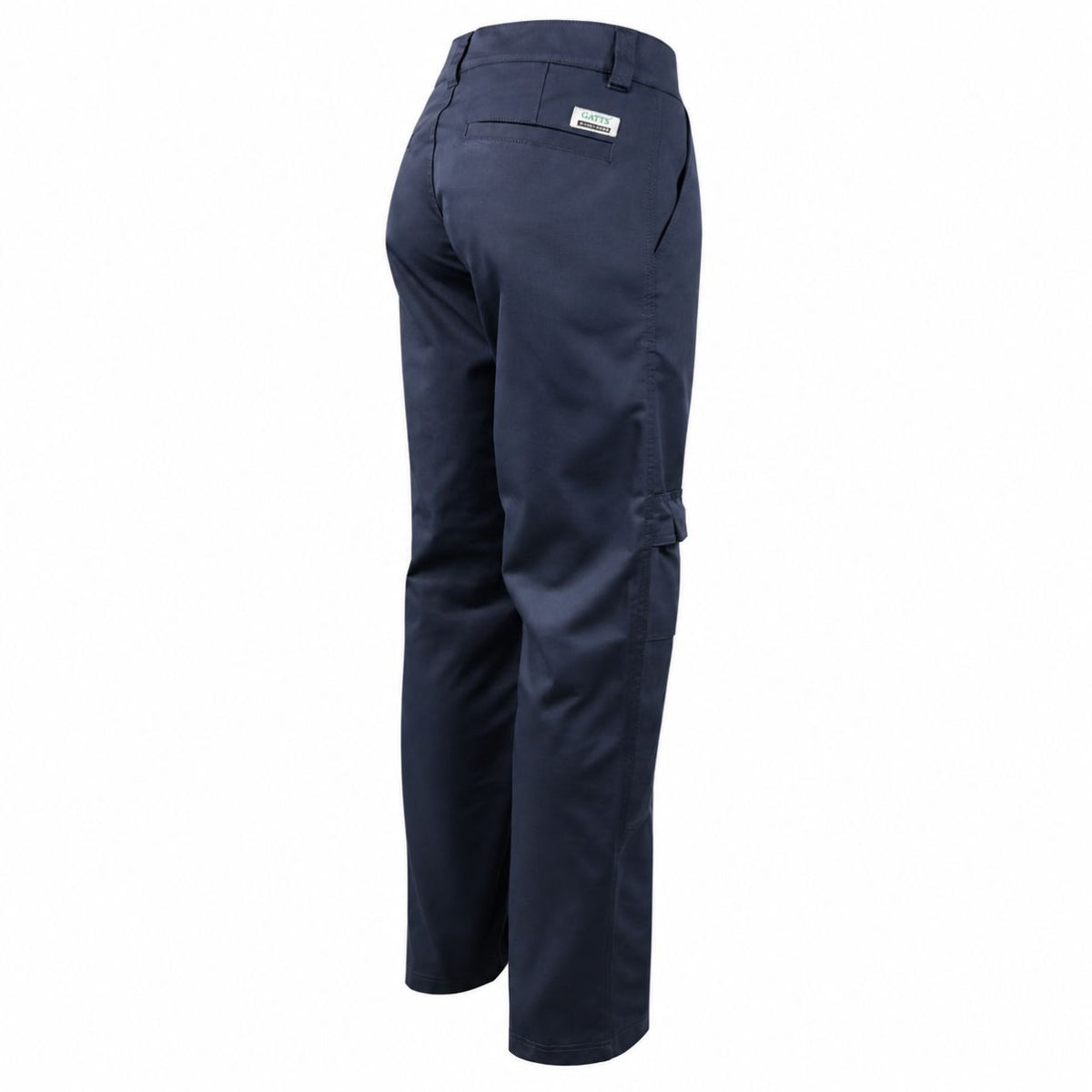 Navy pants on a white background