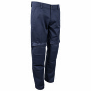 Navy pants on a white background