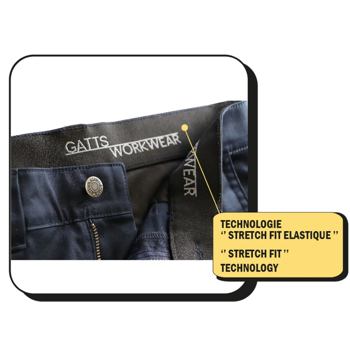 Close-up of 'Stretch Fit' technology