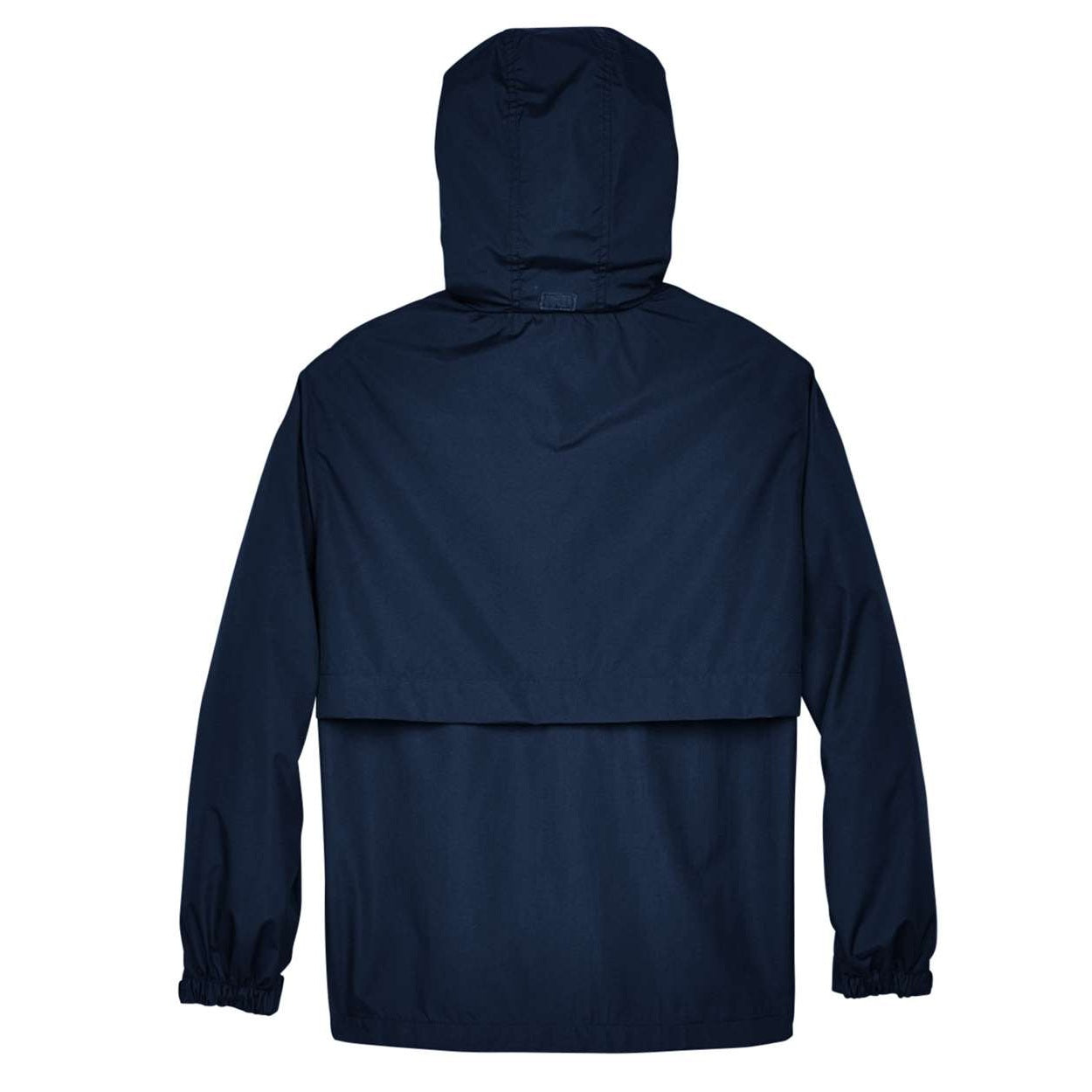 Midnight navy windbreaker on a white background