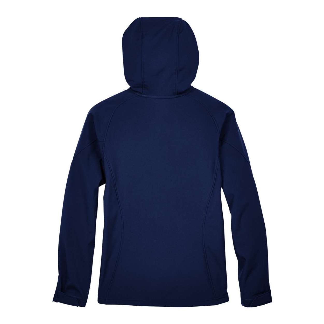 Classic navy softshell jacket on a white background