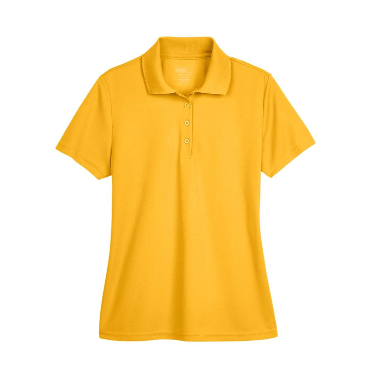 Campus gold yellow polo shirt on a white background