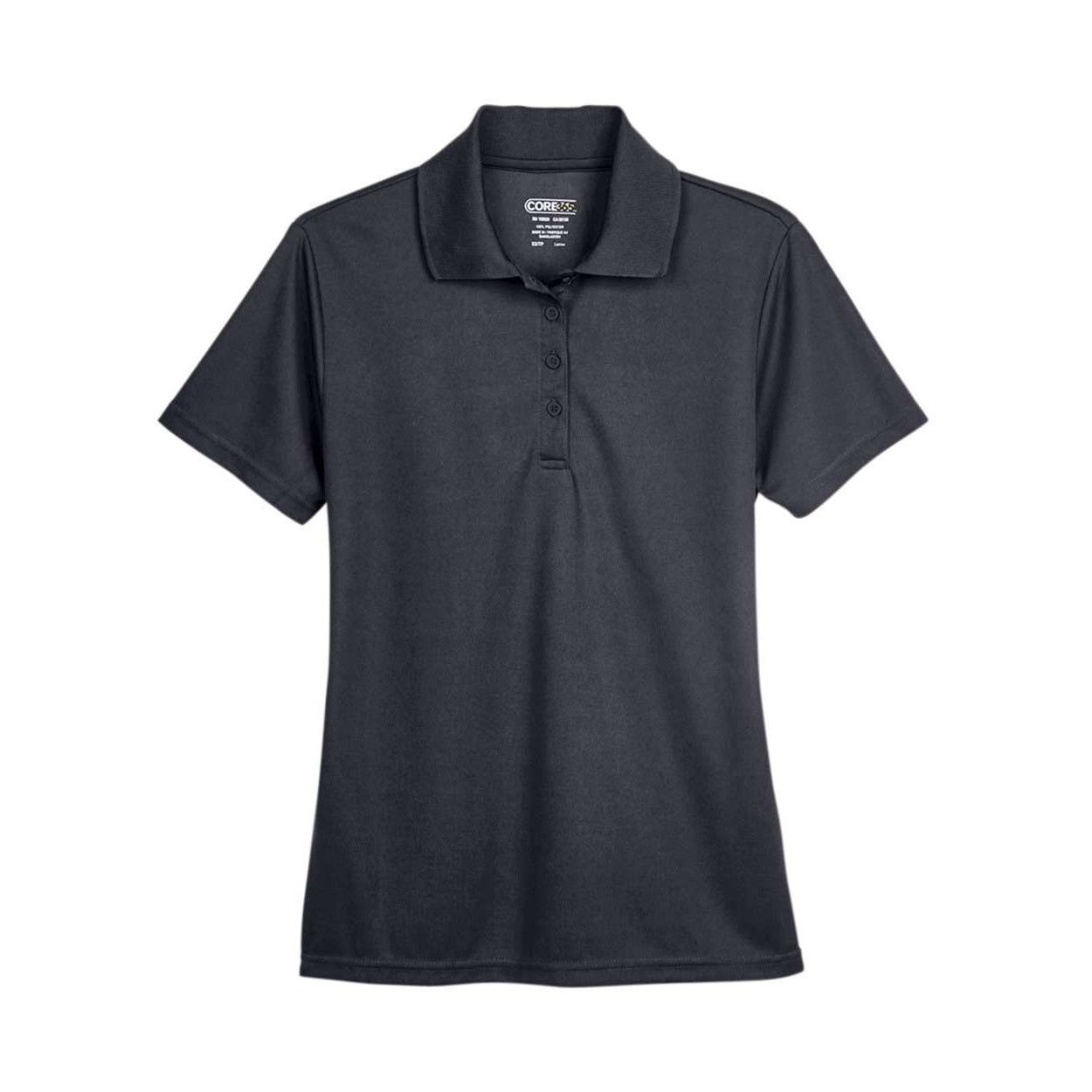 Carbon grey polo shirt on a white background