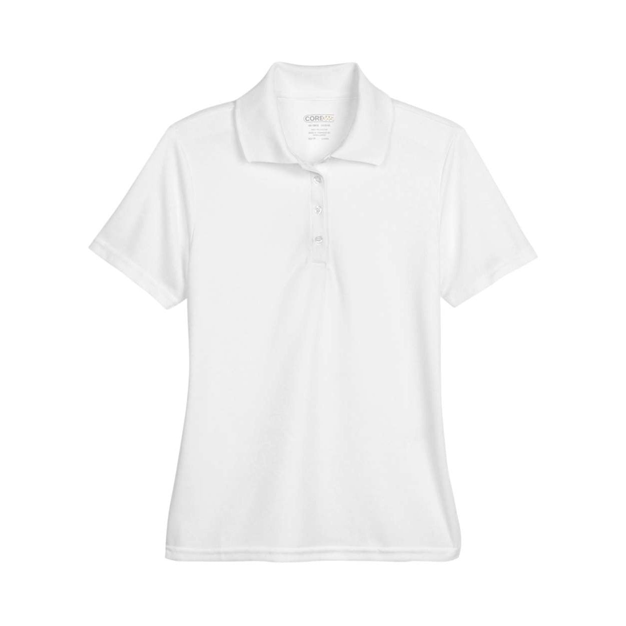 White polo shirt on a white background