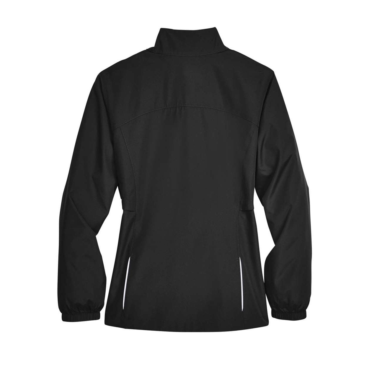 Black windbreaker on a white background