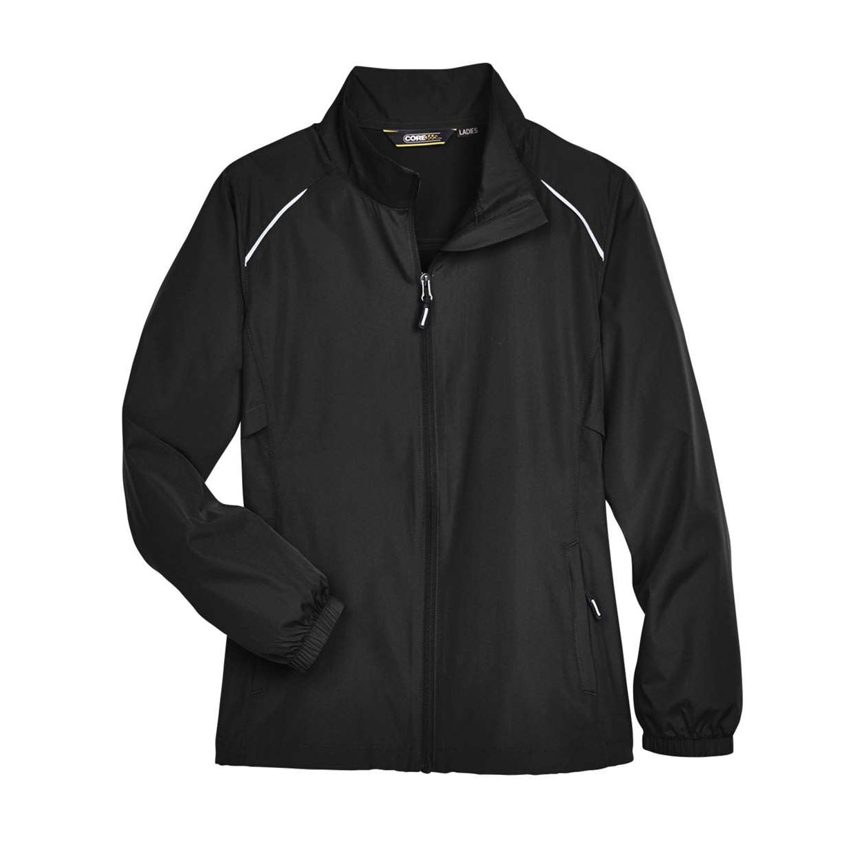 Black windbreaker on a white background