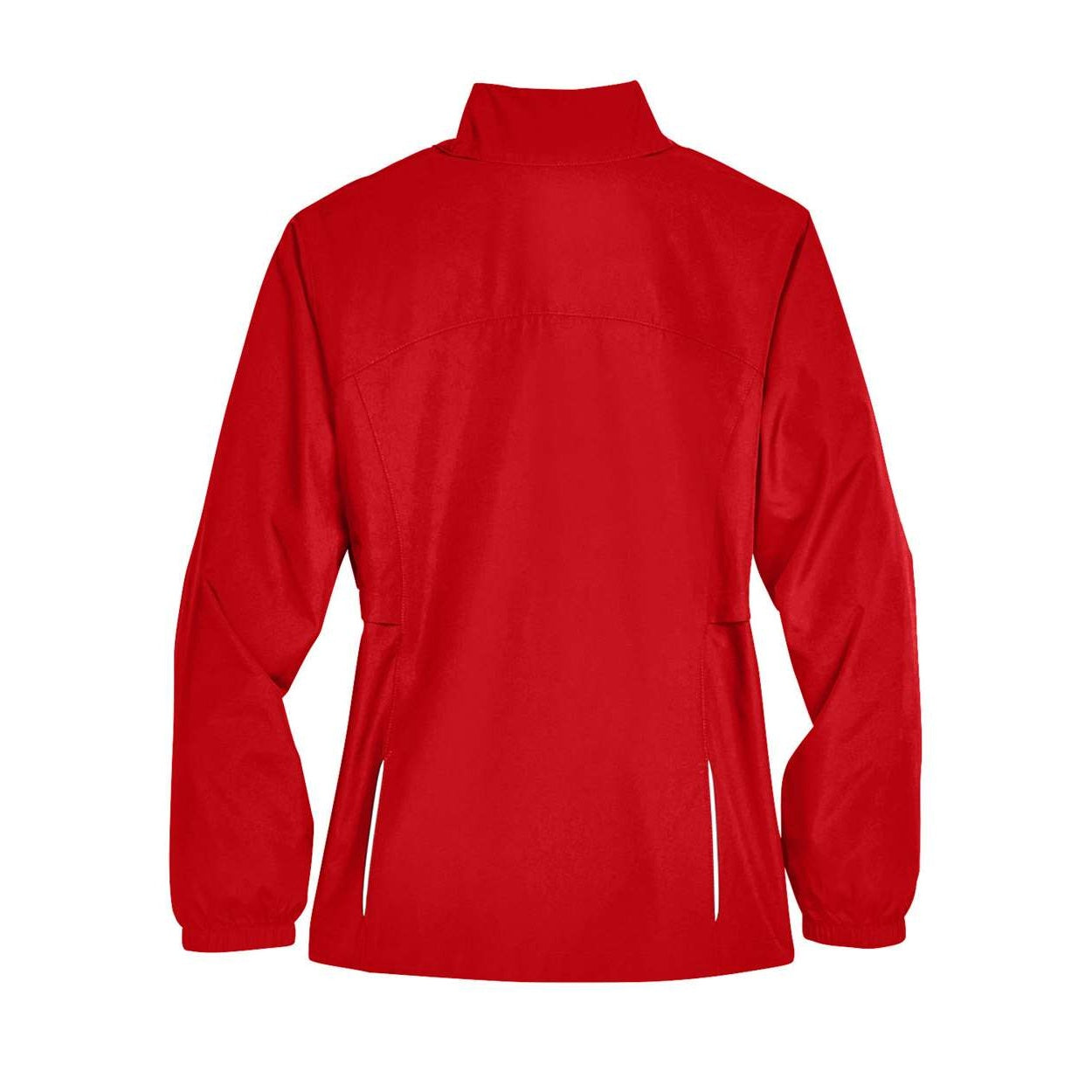 Classic red windbreaker on a white background