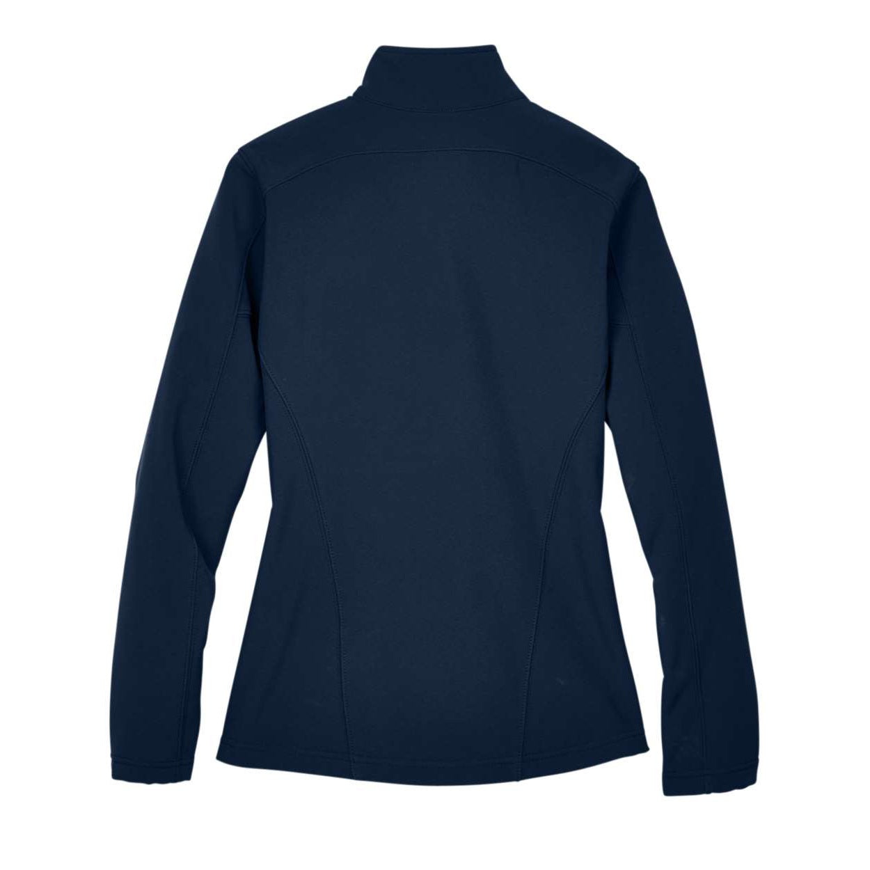 Classic navy softshell jacket on a white background