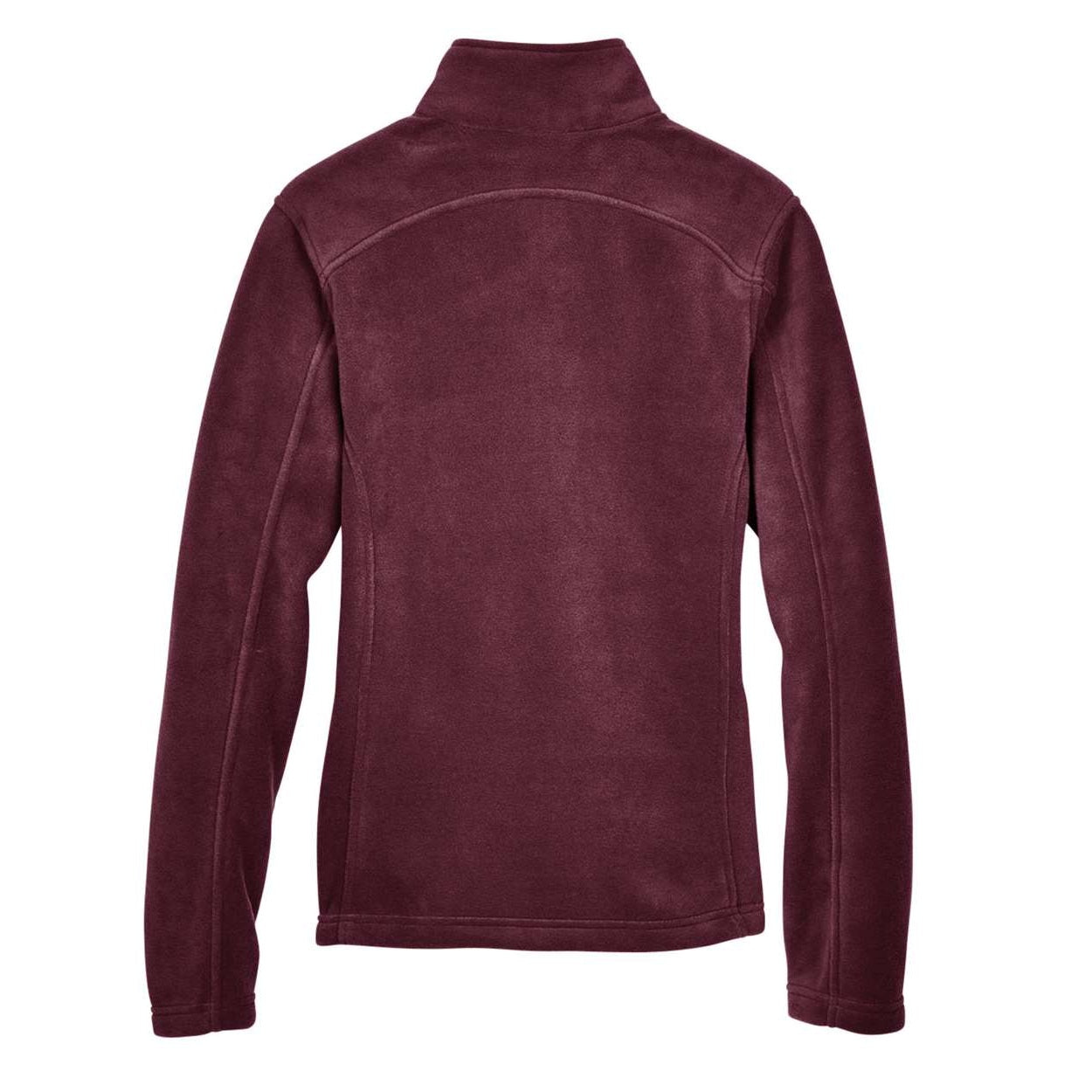 Burgundy polar jacket on a white background