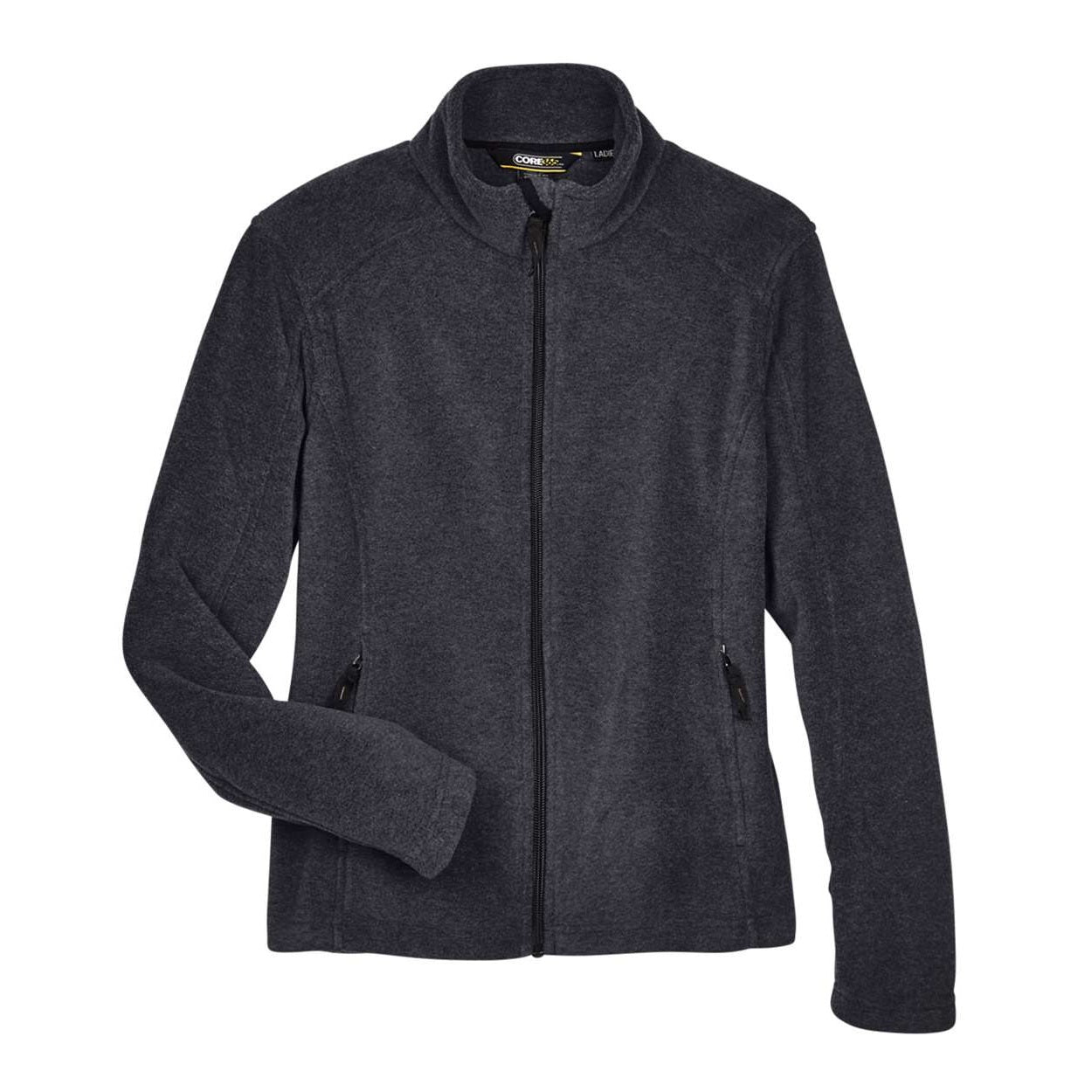 Heather charcoal polar jacket on a white background