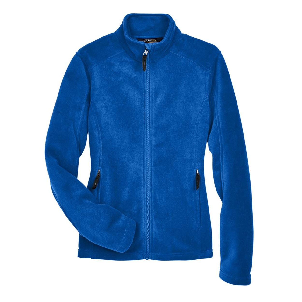 True royal blue polar jacket on a white background