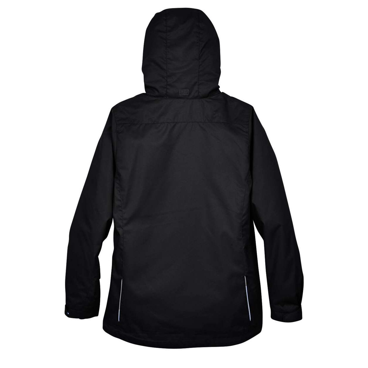 Black hybrid coat on a white background