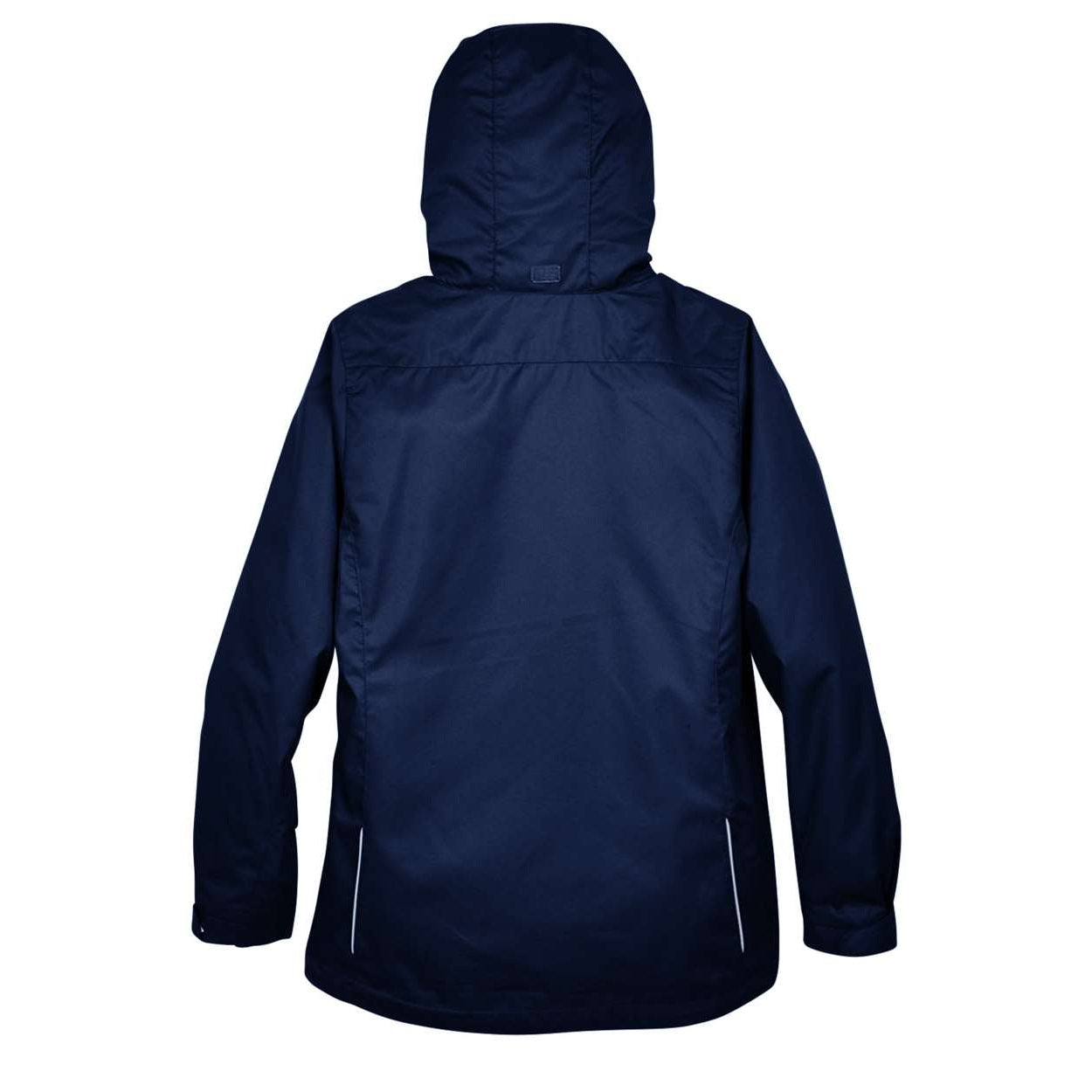 Classic navy hybrid coat on a white background