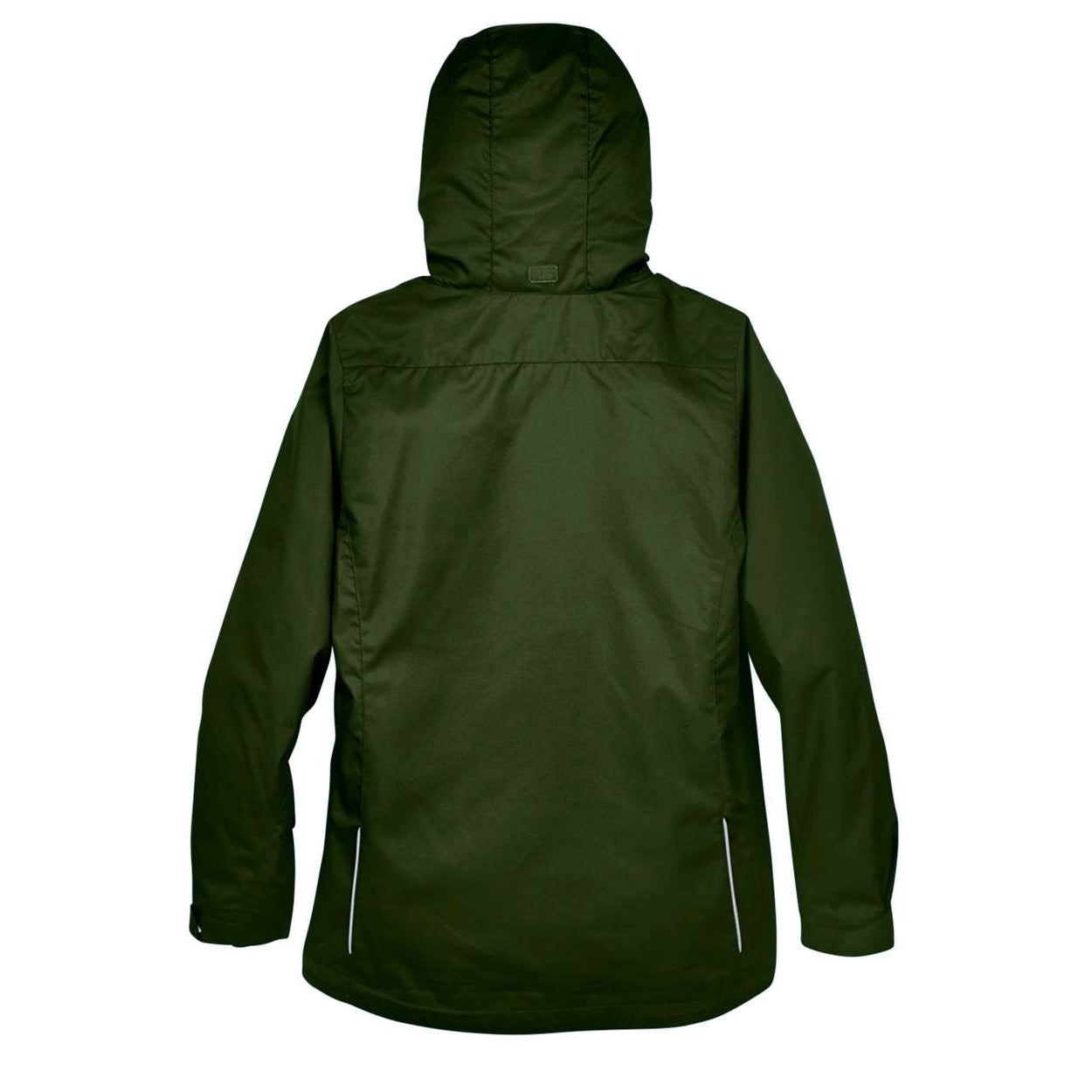 Forest green hybrid coat on a white background