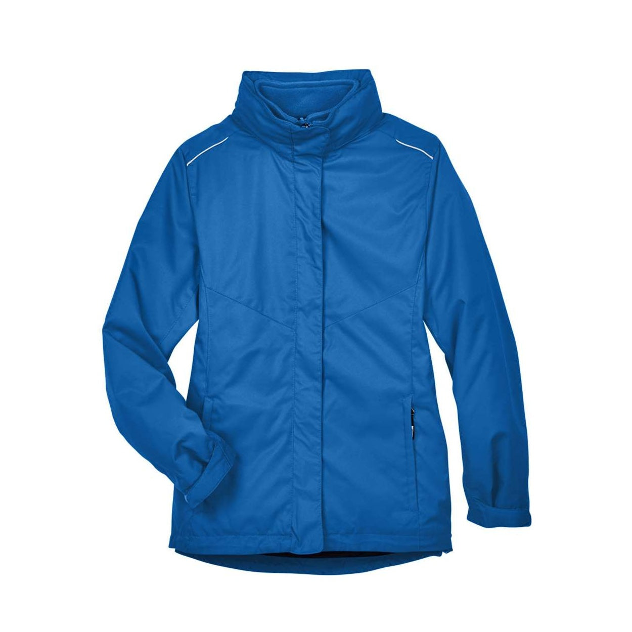 True royal blue hybrid coat on a white background