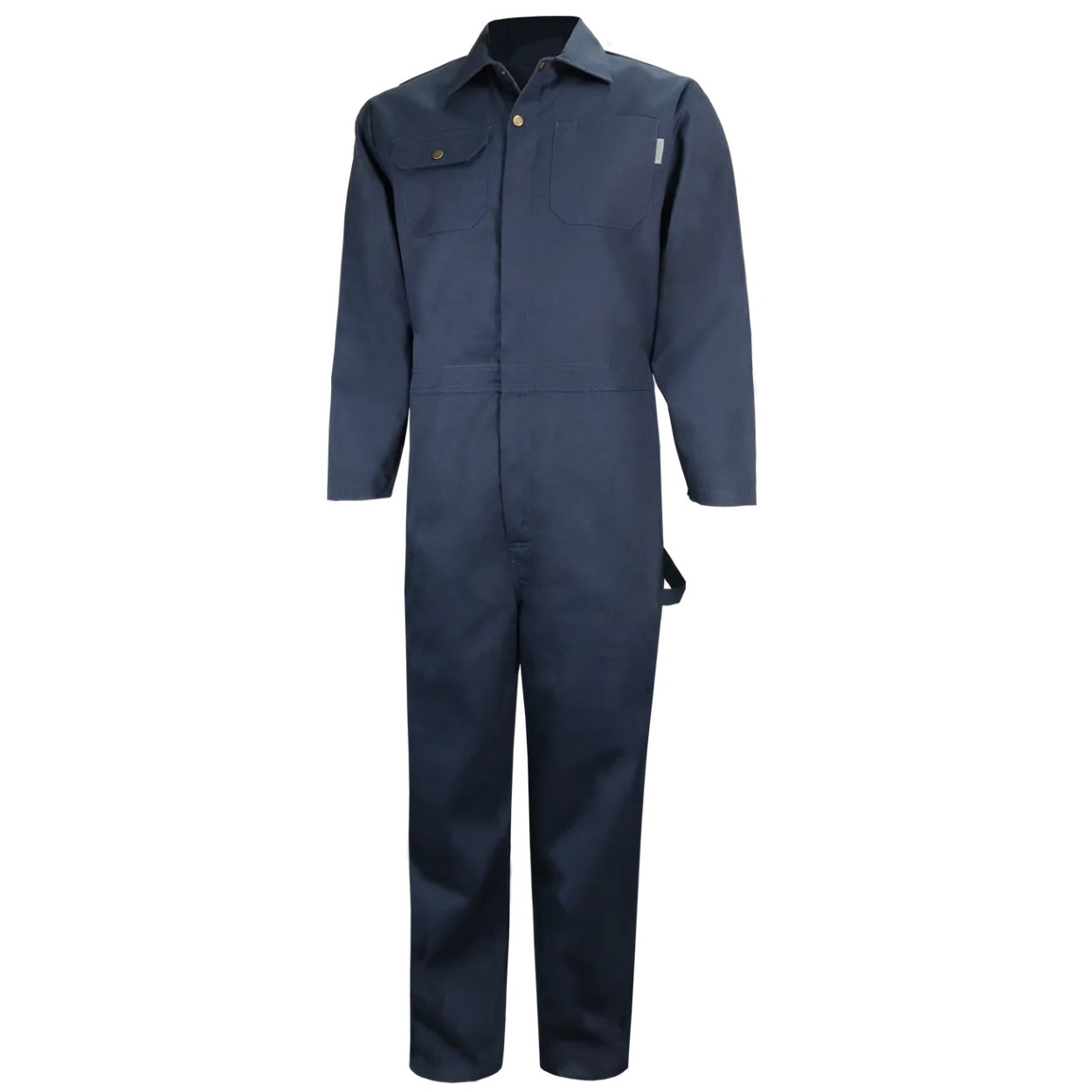 Navy coveralls on a white background