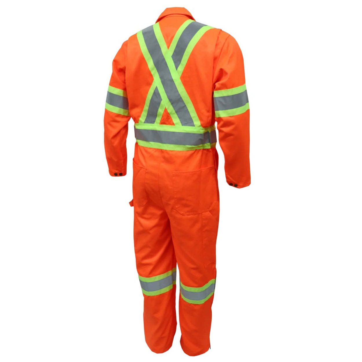Orange hi-vis coveralls on a white background