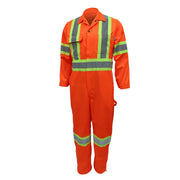 Orange hi-vis coveralls on a white background