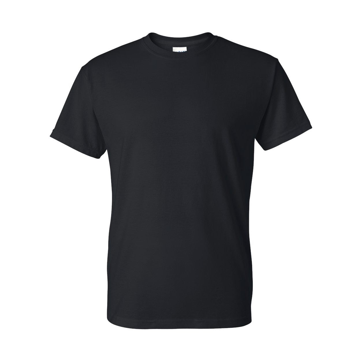 Black t-shirt on a white background