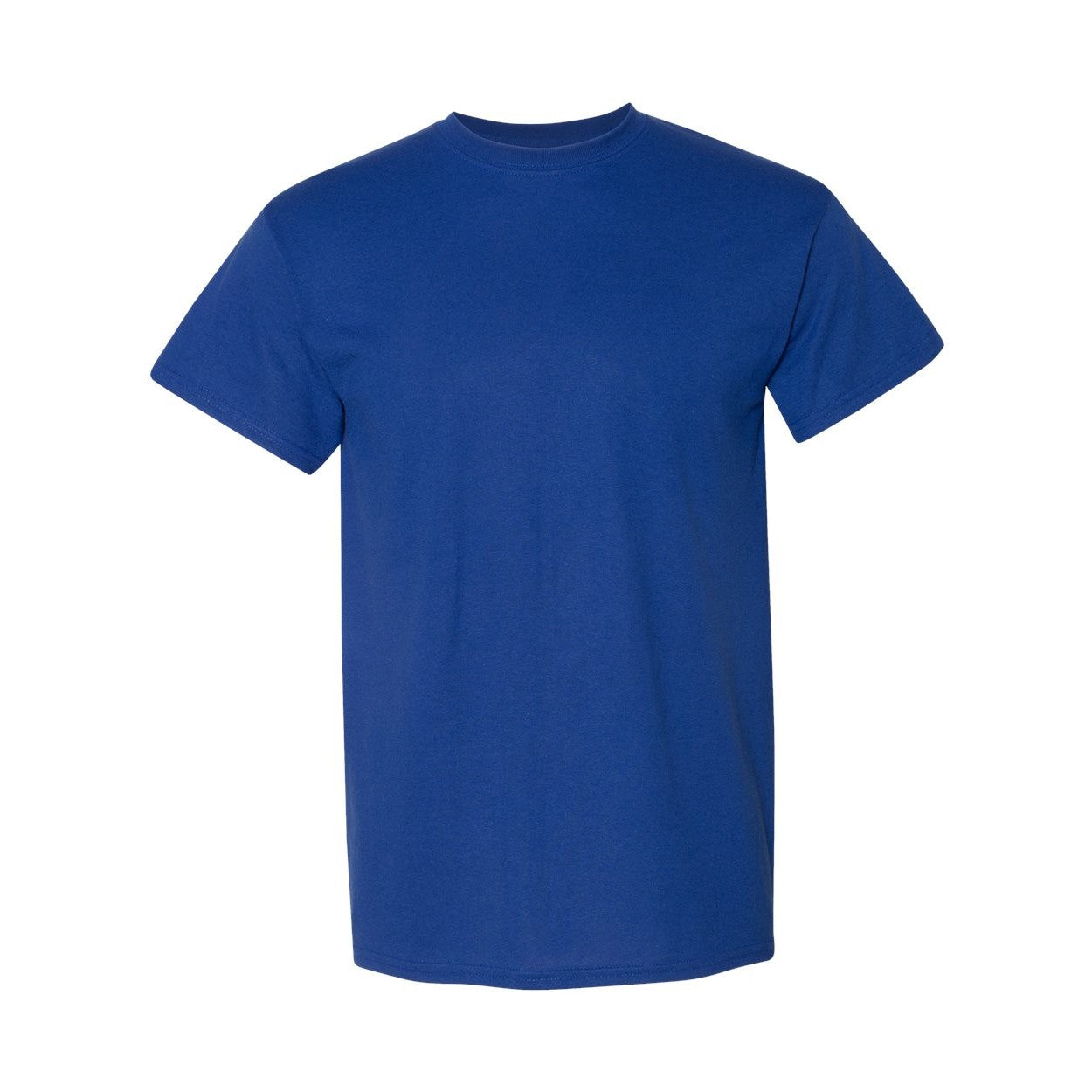 Deep royal blue t-shirt on a white background
