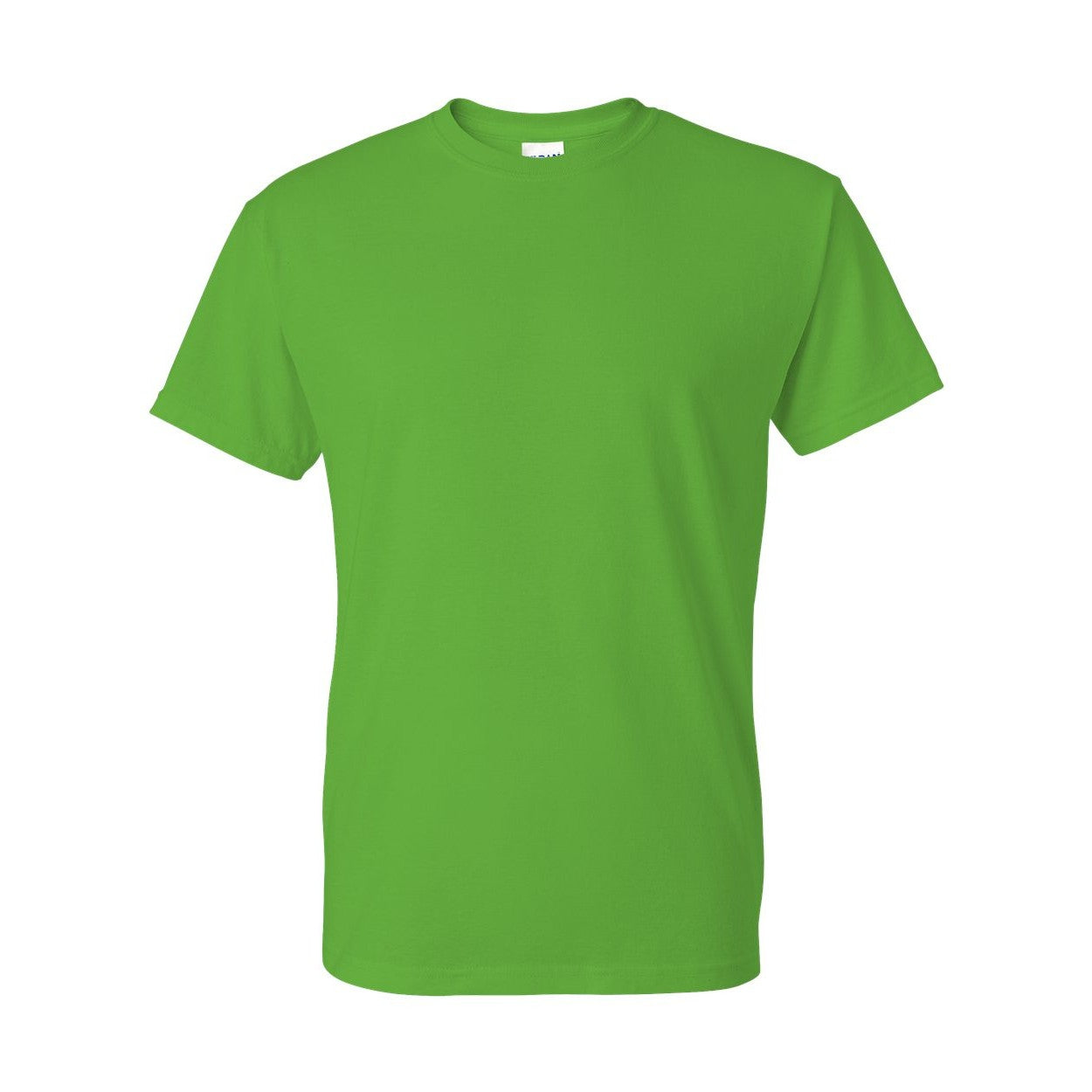 Electric green t-shirt on a white background