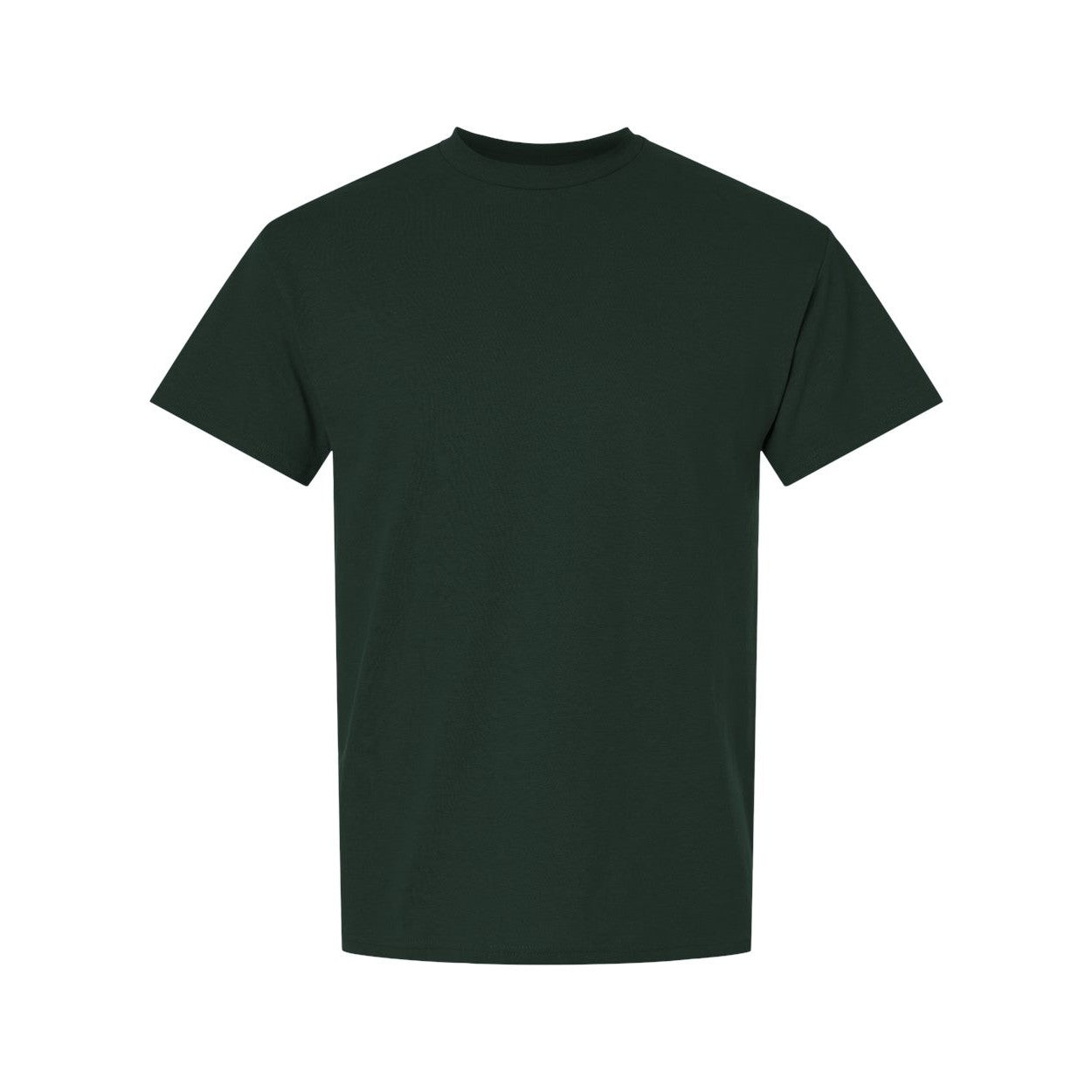 Forest green t-shirt on a white background