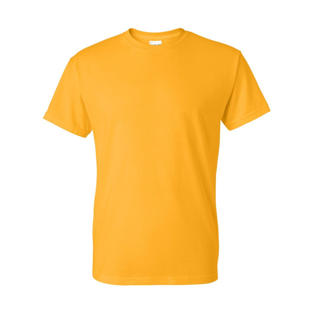 Gold yellow t-shirt on a white background