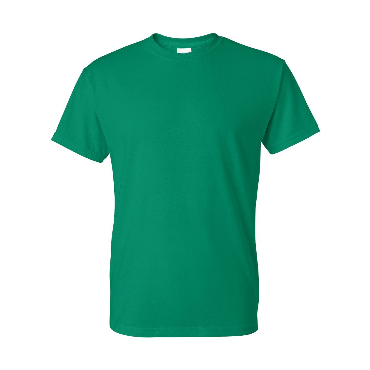 Kelly green t-shirt on a white background