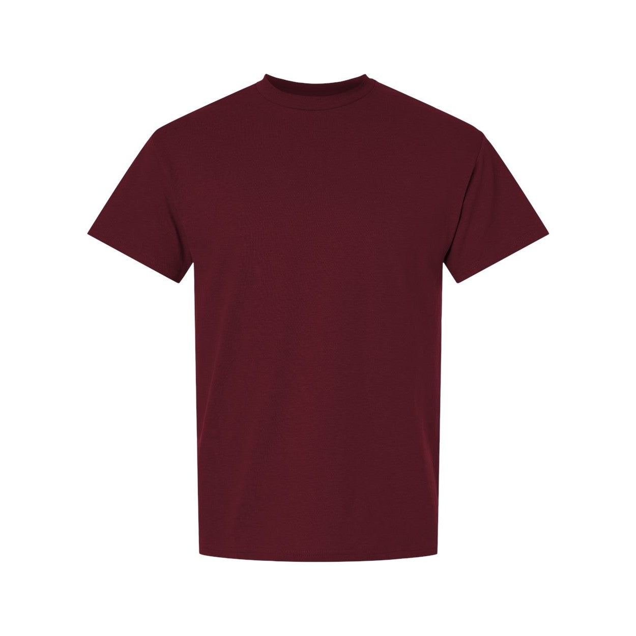 Maroon t-shirt on a white background