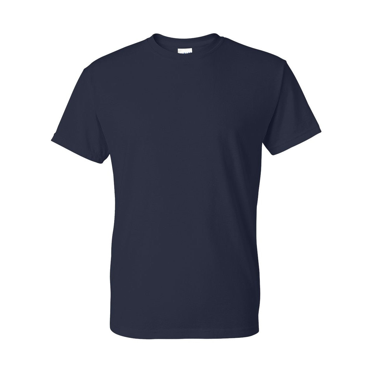 Navy blue t-shirt on a white background