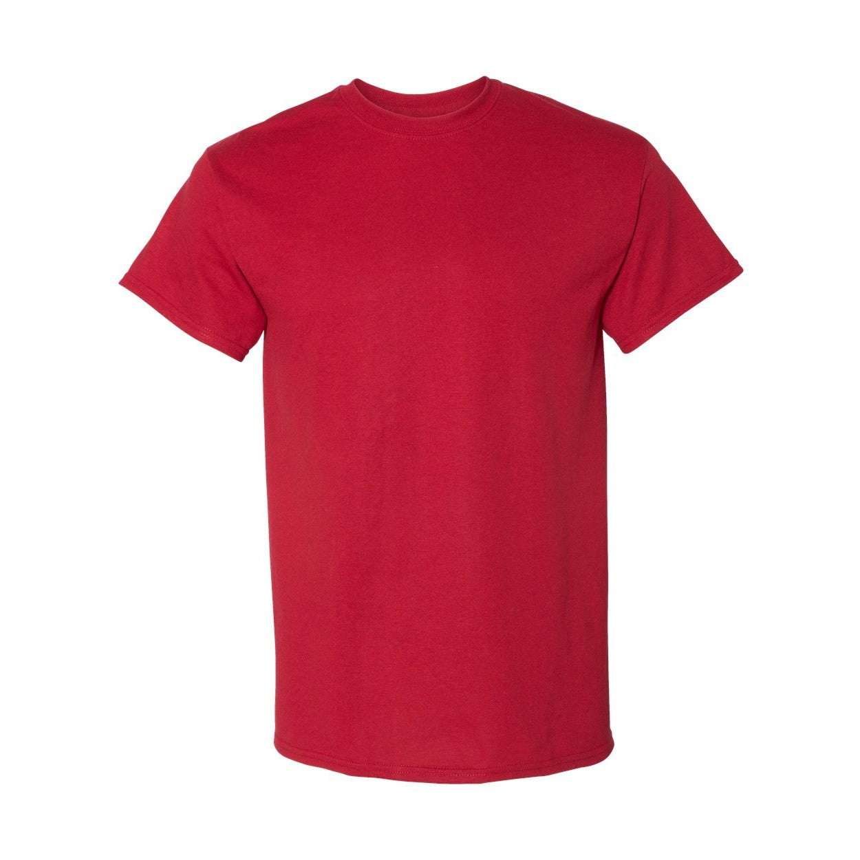 Scarlet red t-shirt on a white background