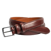 Dark brown belt on a white background