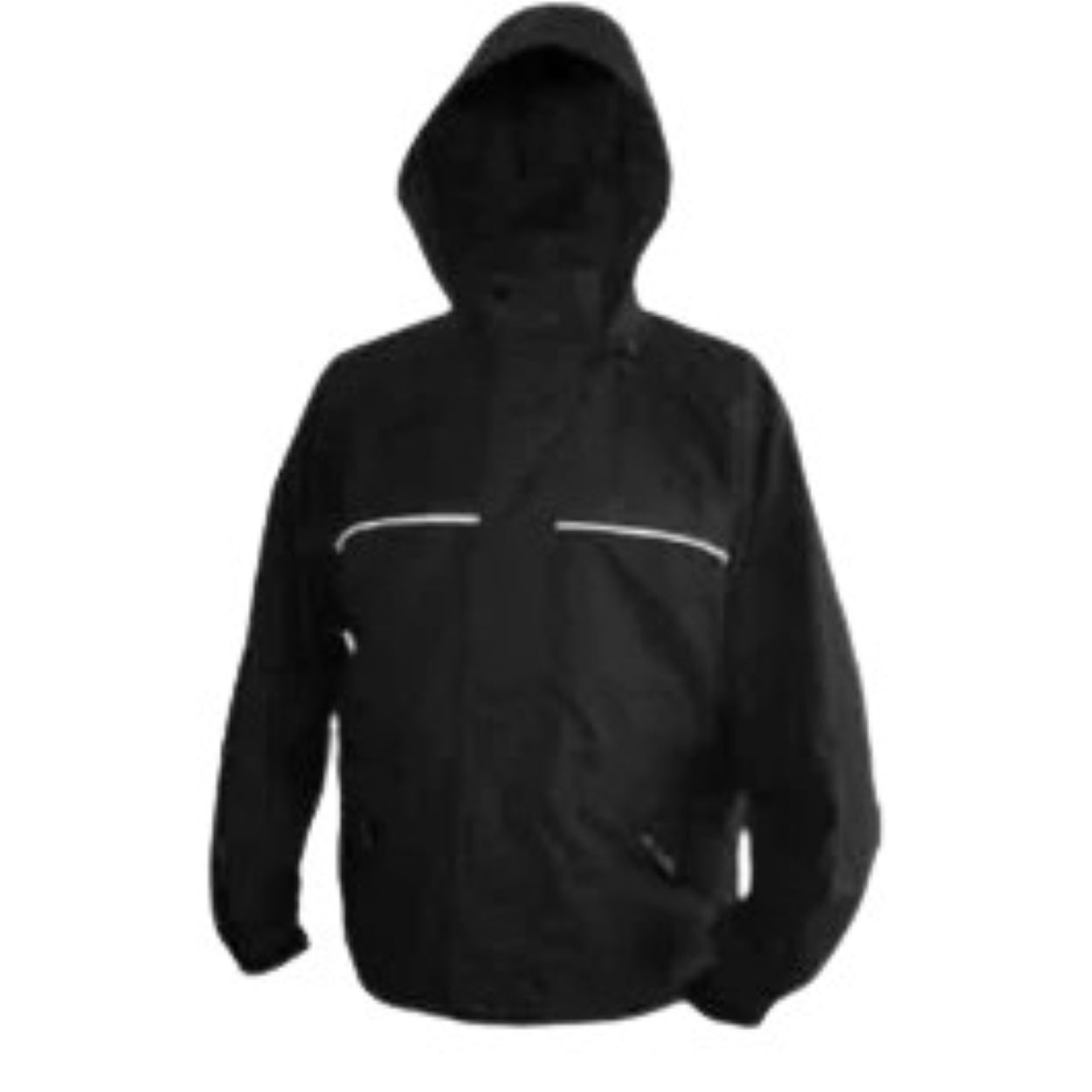 Black windbreaker on a white background