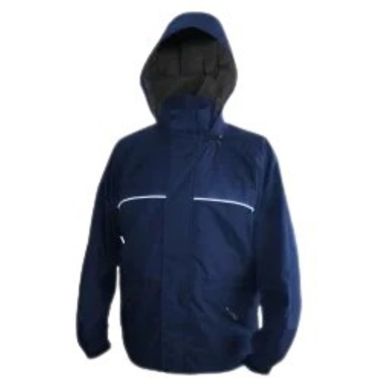 Navy windbreaker on a white background