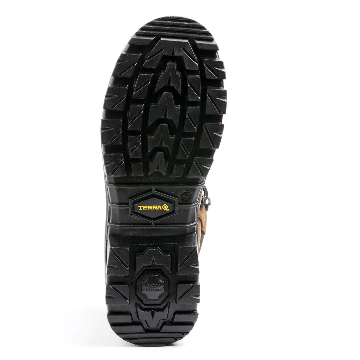 Black shoe on a white background