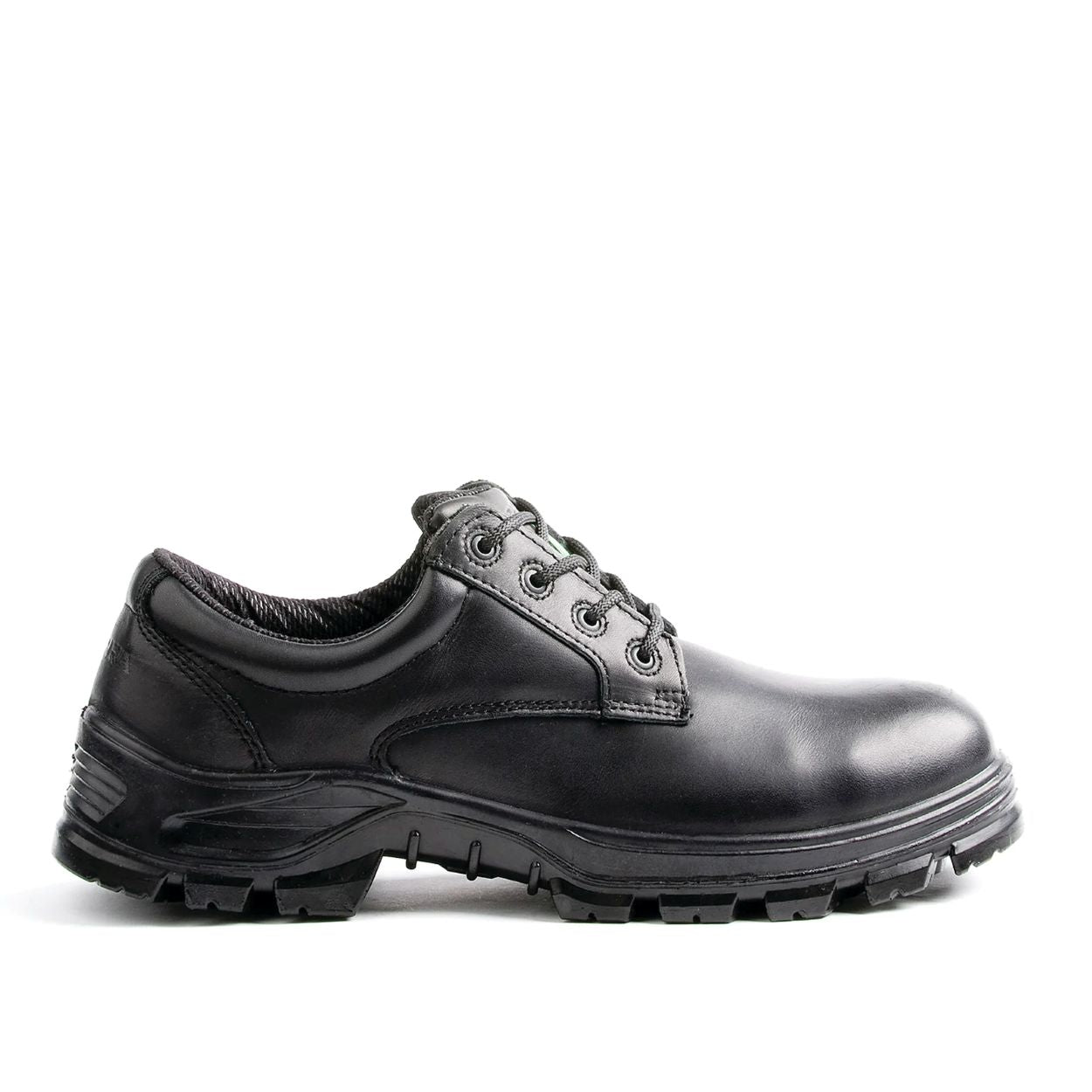 Black shoe on a white background