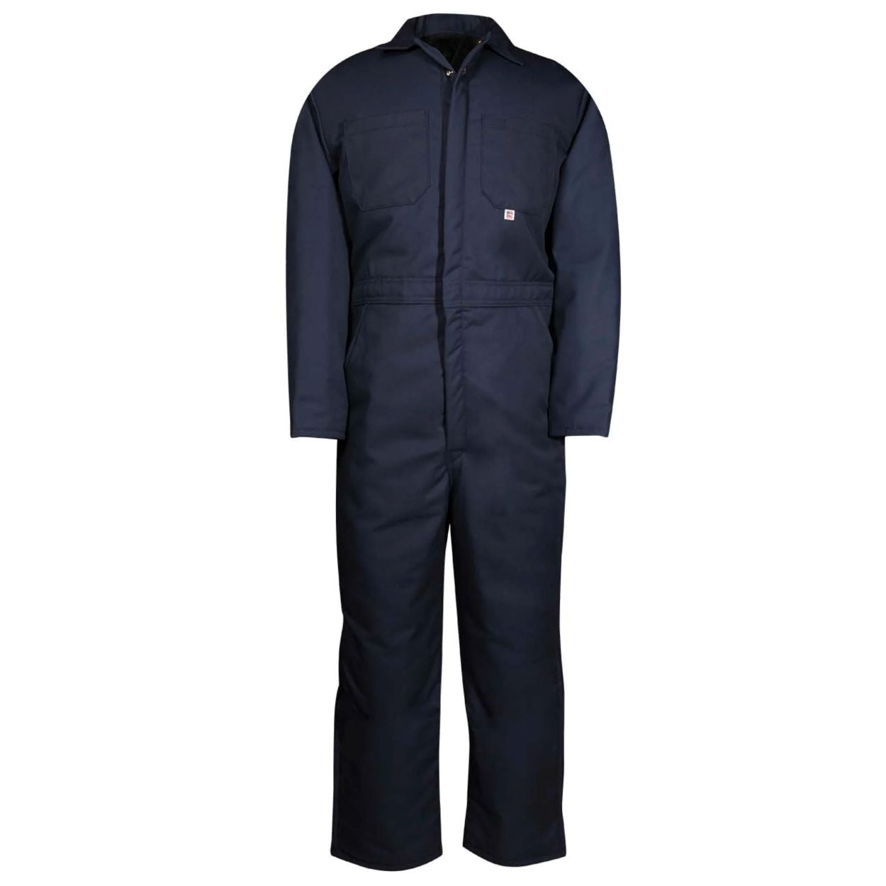 Navy coveralls on a white background