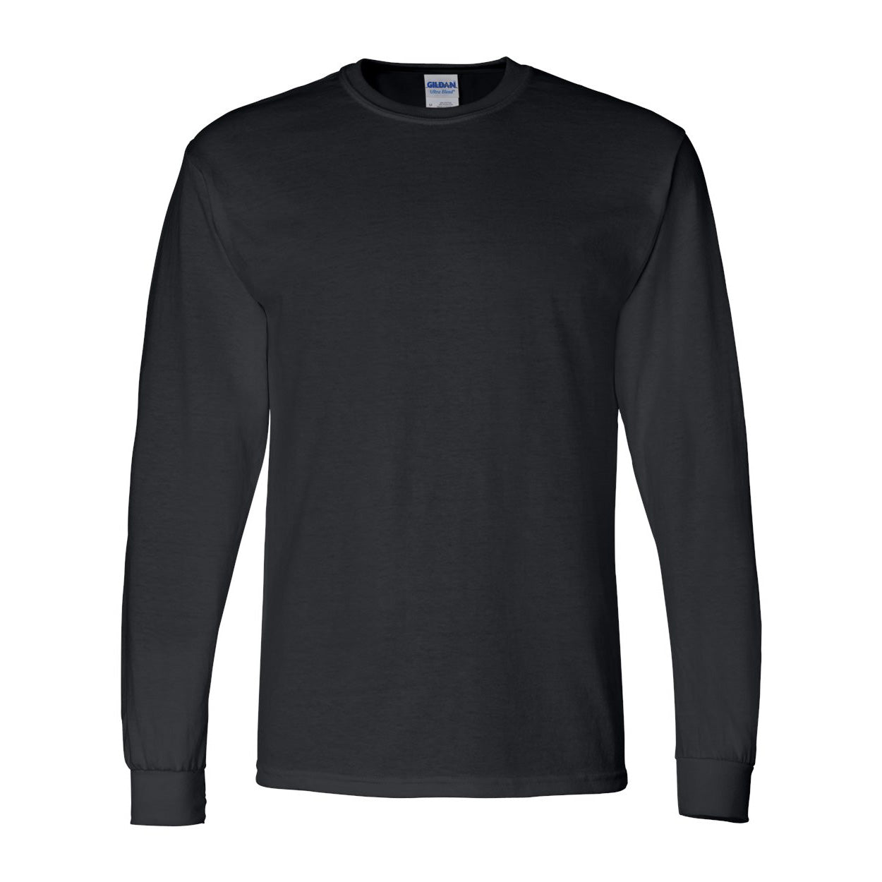 Black t-shirt on a white background