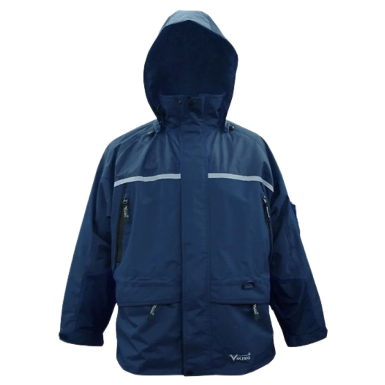 Navy hybrid jacket on a white background