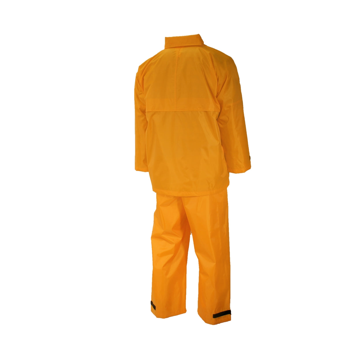 Yellow rain suit on a white background
