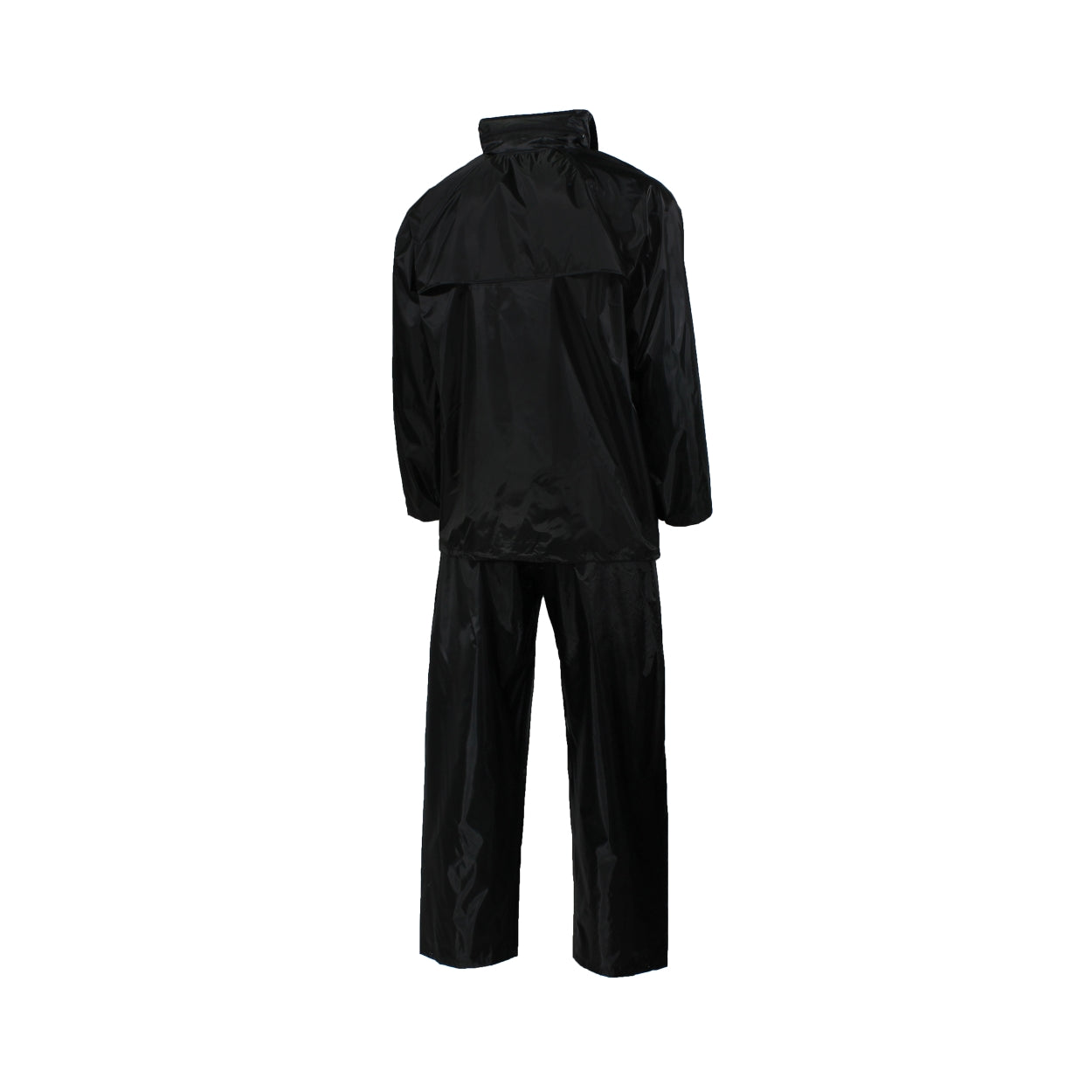 Black rain suit on a white background