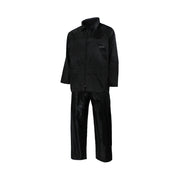 Black rain suit on a white background
