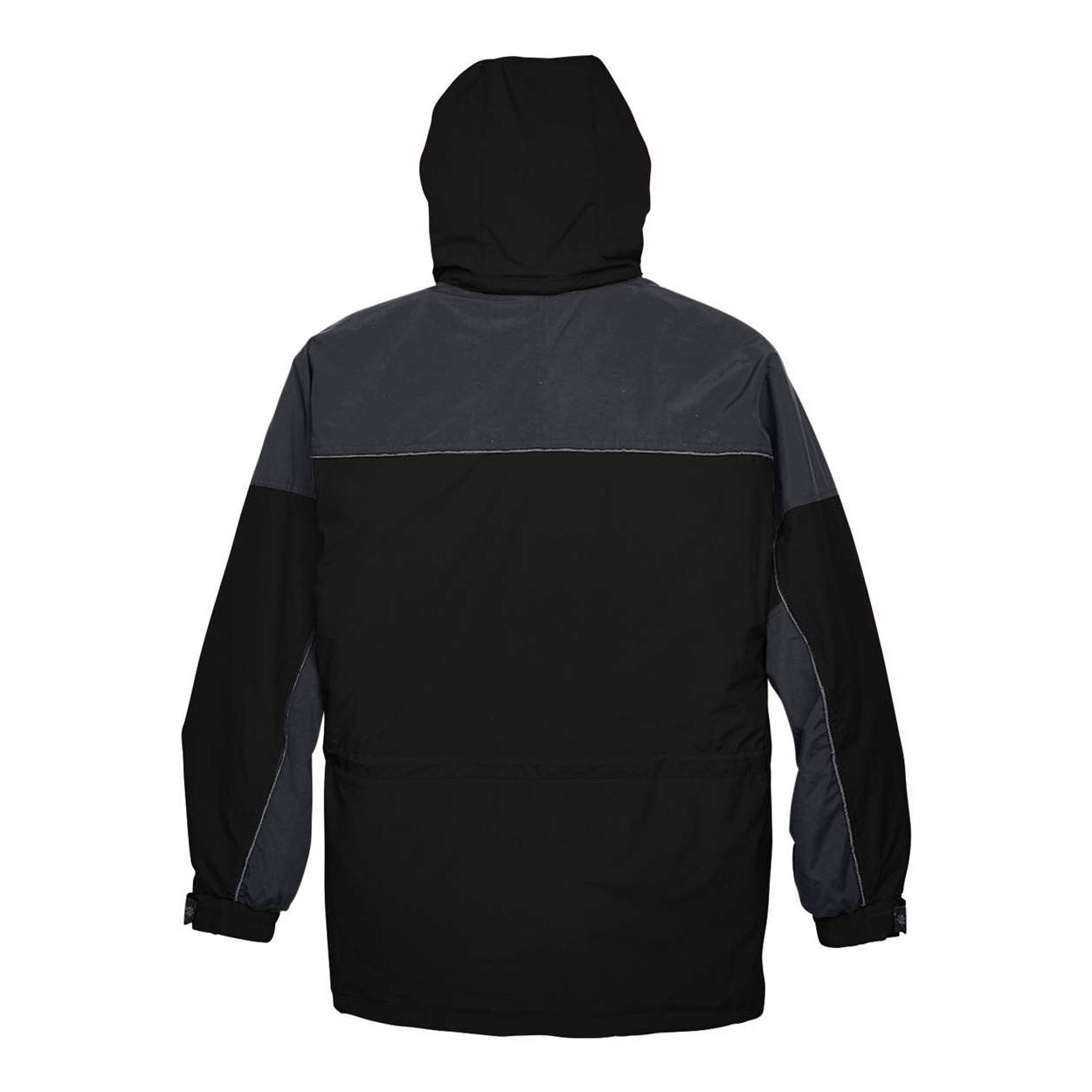 Black hybrid coat on a white background