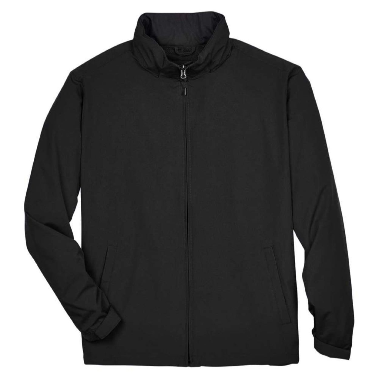 Black windbreaker on a white background