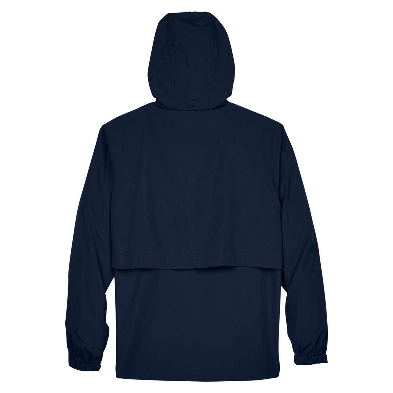 Midnight navy windbreaker on a white background
